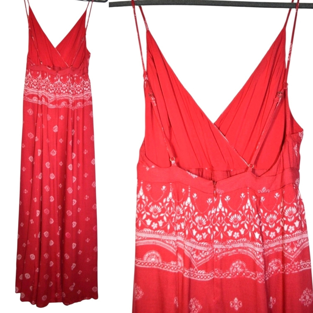 New Jetset Diaries TDJ Bandana Print Wrap Maxi Dress Size Large Western Festival - Picture 5 of 9